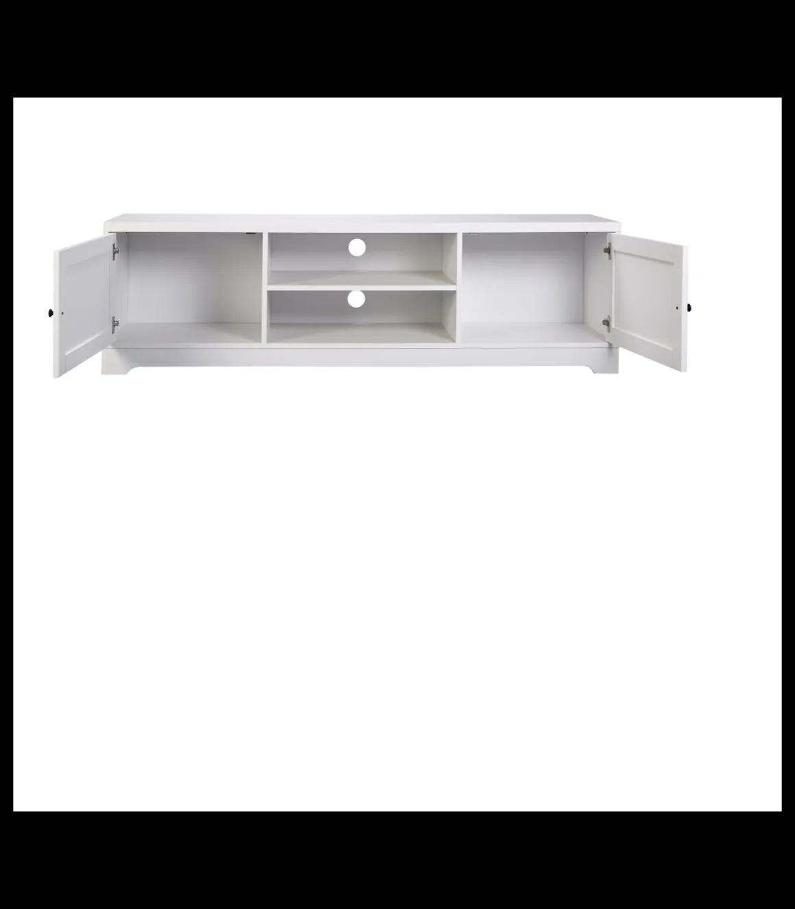 Mueble para televisión Md-Ottavia 2 puertas acabado blanco, 160cm(ancho) 46cm(altura) 39.5m(fondo).