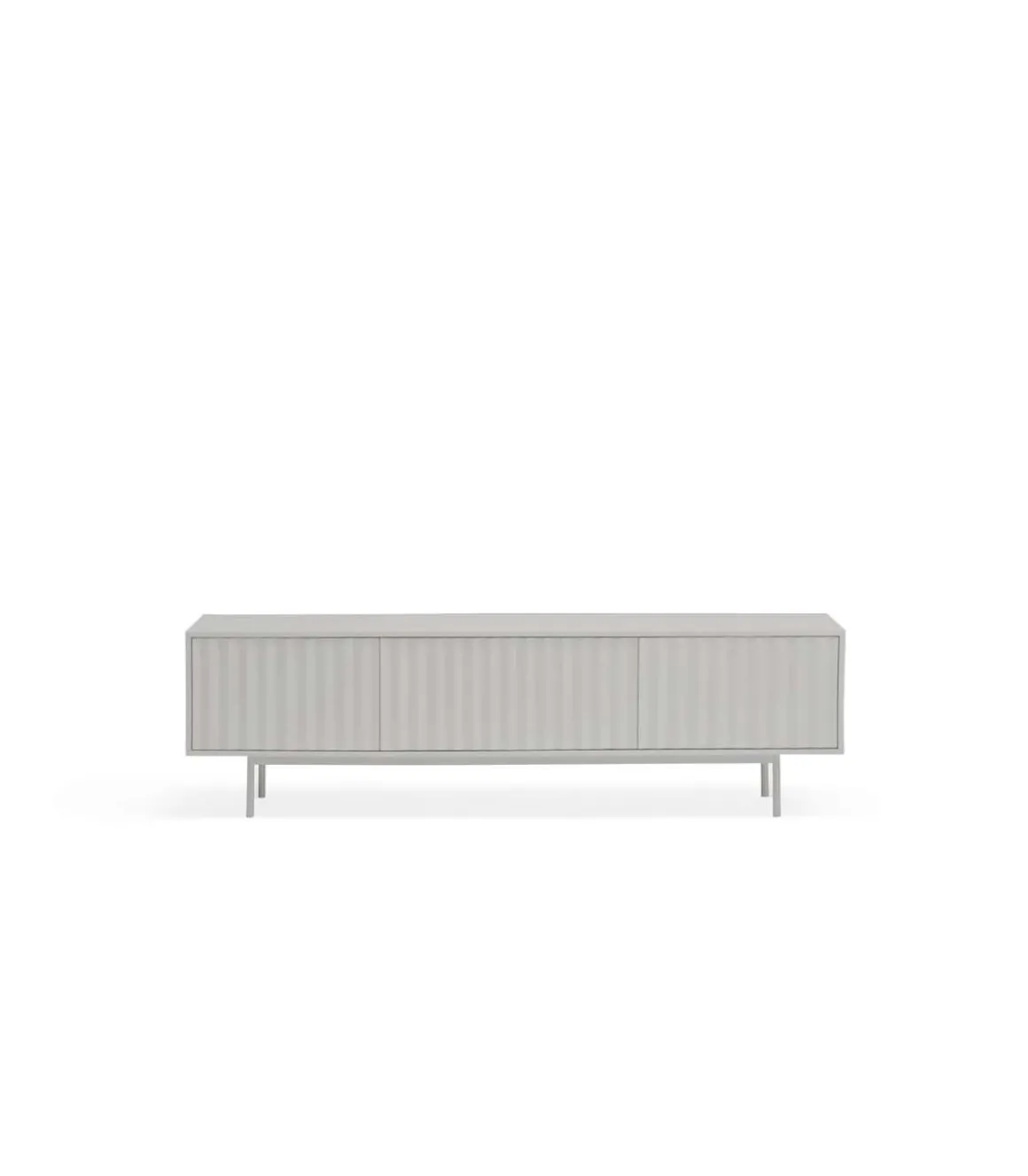 Mueble para televisión modelo Sierra 3 puertas acabado gris claro, 40cm(ancho) 52cm(alto) 180cm (largo)