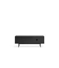 Mueble para televisión modelo Sierra 1 puerta 3 cajones acabado negro/roble, 140cm(ancho) 52cm(alto) 40cm (largo)