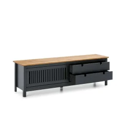 Mueble para televisión modelo Luna acabado gris 158 cm(ancho) 49.5 cm(alto) 40 cm (fondo)