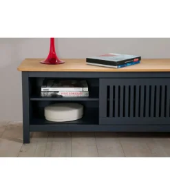Mueble para televisión modelo Luna acabado gris 158 cm(ancho) 49.5 cm(alto) 40 cm (fondo)