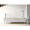 Mueble para televisión modelo Arista 1 puerta 2 cajones acabado blanco, 40cm(ancho) 45cm(alto) 180cm (largo)