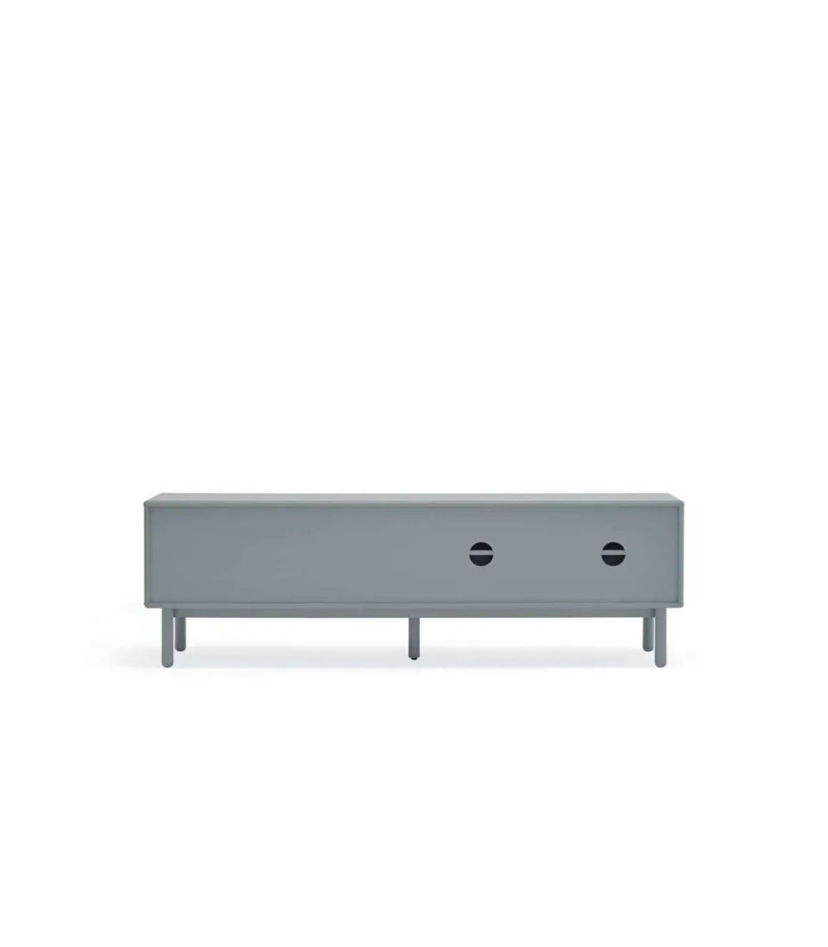 Mueble para televisión modelo Corvo 2 puertas 2 cajones acabado gris perla, 40cm(ancho) 56cm(alto) 180cm (largo)