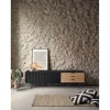 Mueble para televisión modelo Sierra 2 puertas 3 cajones acabado negro/roble, 40cm(ancho) 52cm(alto) 180cm (largo)