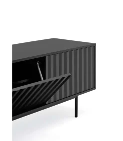 Mueble para televisión modelo Sierra 3 puertas acabado negro, 40cm(ancho) 52cm(alto) 180cm (largo)