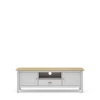 Mueble para televisión 2 puertas 1 cajón Miguel acabado blanco/roble, 53cm(alto) 158cm(ancho) 40cm(largo)