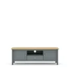 Mueble para televisión 2 puertas 1 cajón Miguel acabado verde kaki/roble, 53cm(alto) 158cm(ancho) 40cm(largo)