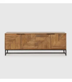 Mueble para televisión 4 puertas Nerea acabado madera de mango, 58cm(alto) 160cm(ancho) 40cm(largo)