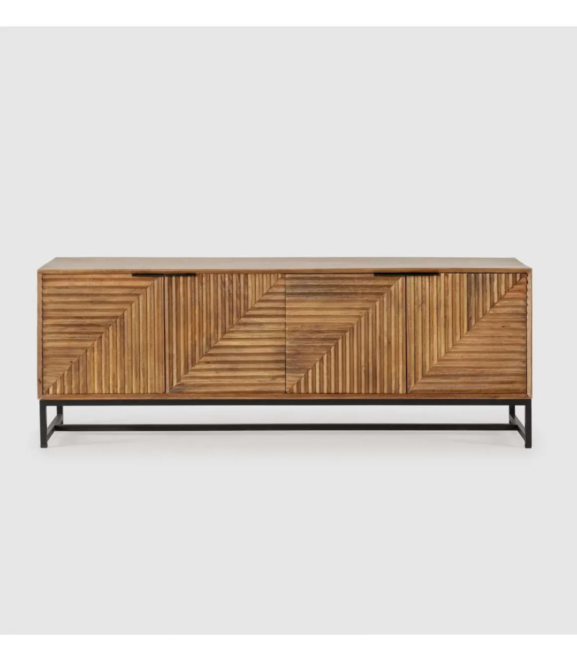 Mueble para televisión 4 puertas Nerea acabado madera de mango, 58cm(alto) 160cm(ancho) 40cm(largo)