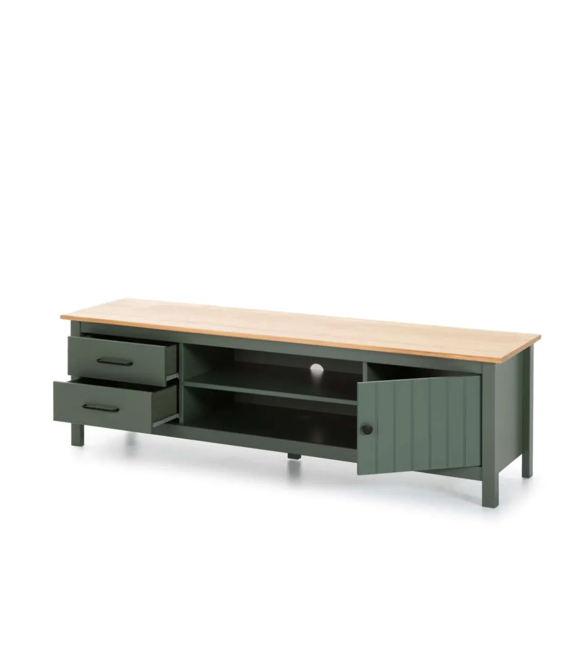 Mueble para TV Mariana acabado verde, 47 cm(alto) 157 cm(ancho) 40 cm(largo)