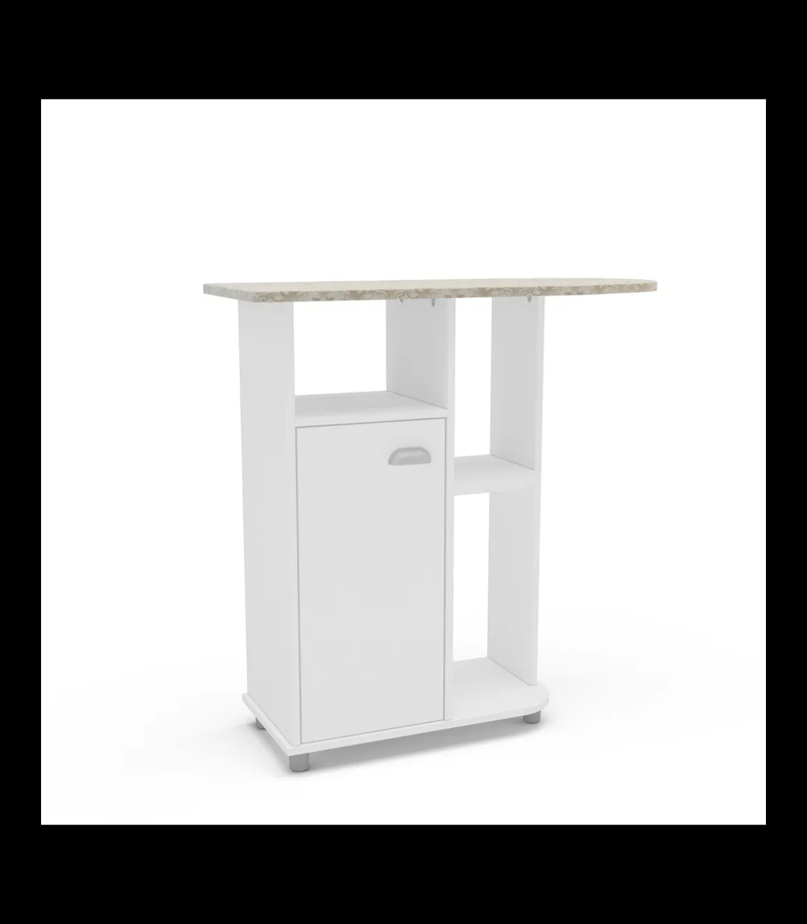 Mueble planchador Md-Asfeld2 acabado blanco, 91cm(alto) 90.5m(ancho) 36.5m(largo)