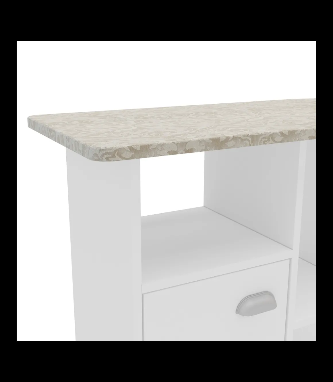 Mueble planchador Md-Asfeld2 acabado blanco, 91cm(alto) 90.5m(ancho) 36.5m(largo)