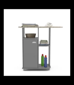 Mueble planchador Md-Asfeld2 acabado gris, 91cm(alto) 90.5m(ancho) 36.5m(largo)