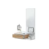 Mueble Recibidor Loira acabado blanco artik y roble nordish 1,16 cm (alto) x 0,81cm (ancho) x 0,29 ( fondo)