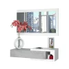 Mueble recibidor Zoe en gris cemento.
