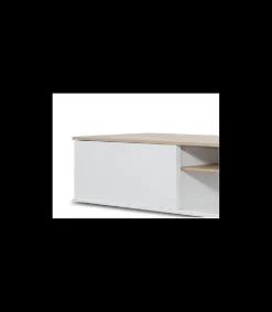 Mueble televisión Amazonas acabado blanco-artisan, 50cm(alto) 160cm(ancho) 34cm(largo)