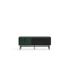 Mueble televisión para comedor modelo Punto 2 puertas 2 cajones acabado verde/negro, 140cm(ancho) 52cm(alto) 40cm (largo)