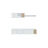 Mueble TV modelo Tempo en natur/blanco. 200 cm (Ancho) x 47 cm (Alto) x 40 cm (Fondo)