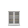 Mueble vitrina para comedor modelo Miguel 2 puertas acabado blanco/roble, 40cm(fondo) 110cm(alto) 90cm (ancho).