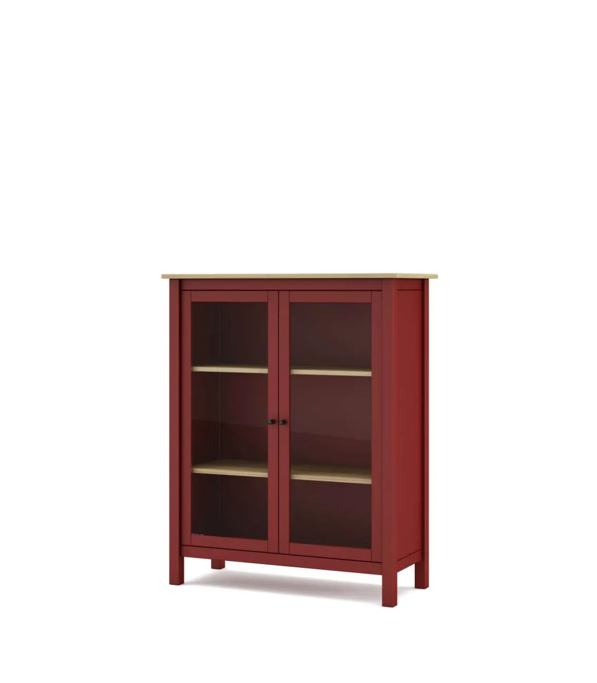 Mueble vitrina para comedor modelo Miguel 2 puertas acabado burdeos/roble, 40cm(fondo) 110cm(alto) 90cm (ancho).