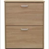Mueble zapatero Eco de 2 puertas acabado roble cambrian, 61 cm(ancho) 74 cm(altura) 25 cm(fondo)