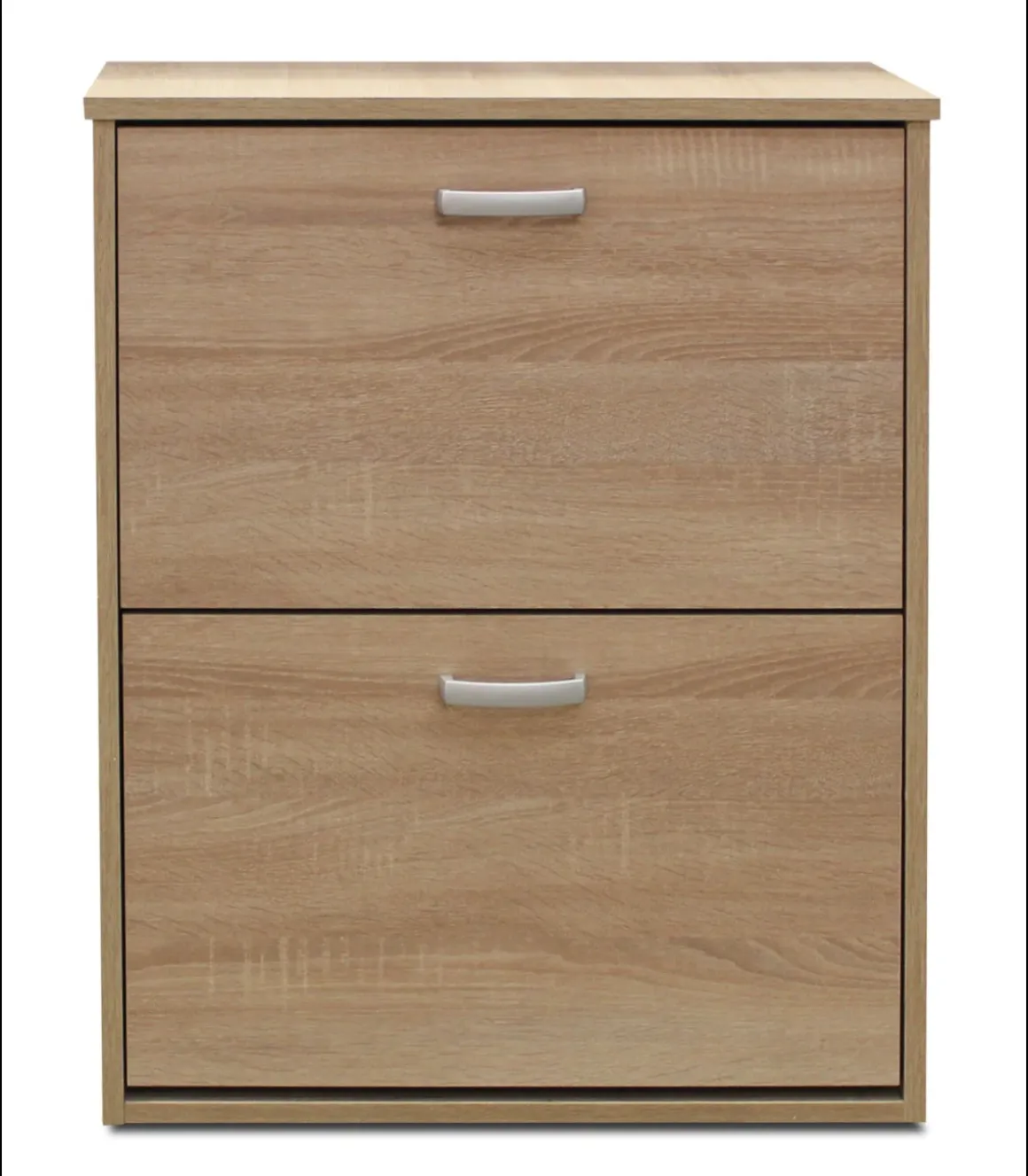 Mueble zapatero Eco de 2 puertas acabado roble cambrian, 61 cm(ancho) 74 cm(altura) 25 cm(fondo)