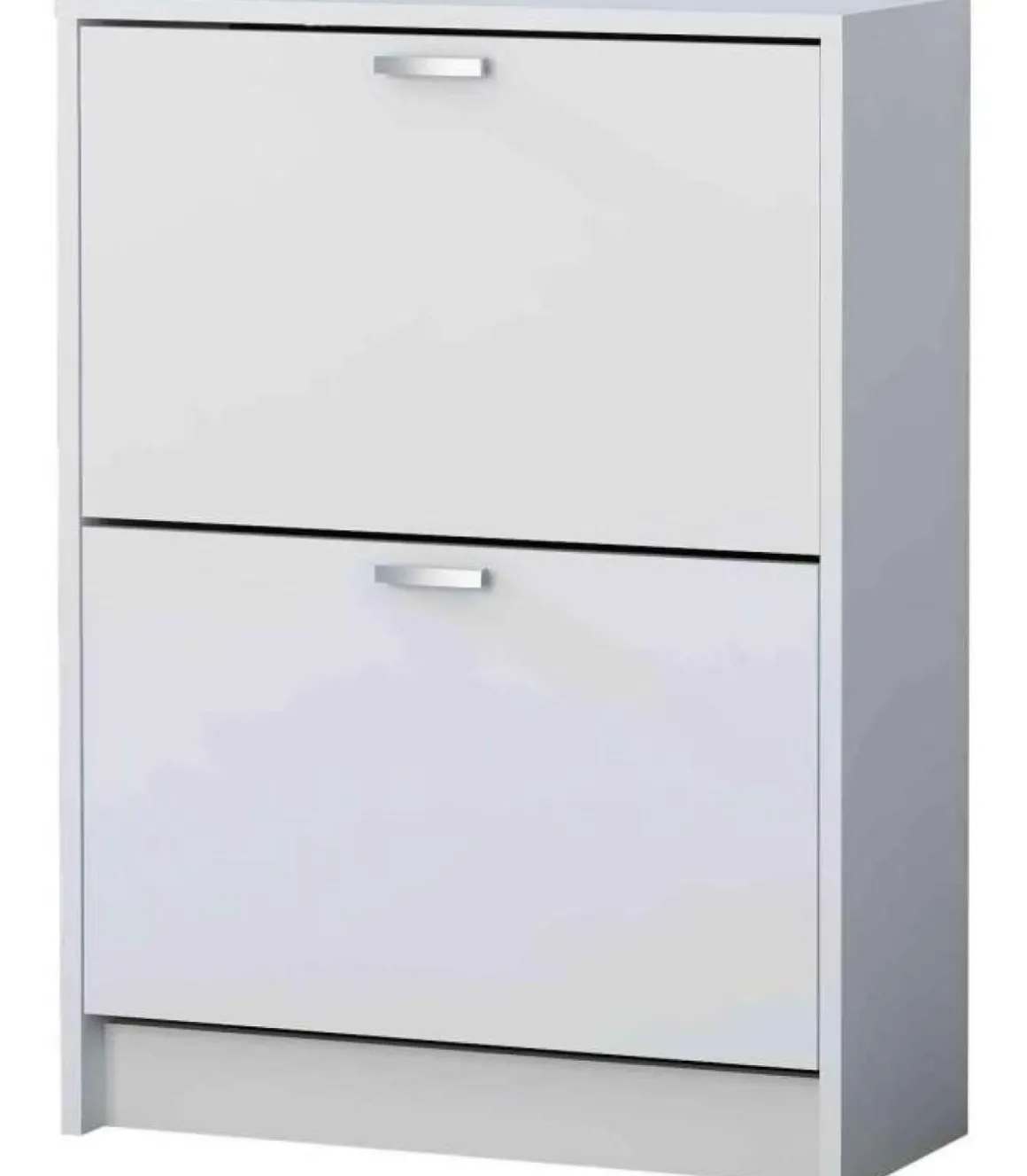 Mueble Zapatero Manila con 2 trampones en blanco. 60 cm(ancho) 81.6 cm(altura) 25 cm(fondo)