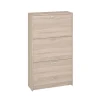 Mueble Zapatero Pili con 3 trampones en roble. 70 cm(ancho) 120 cm(altura) 25 cm(fondo)
