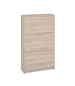 Mueble Zapatero Pili con 3 trampones en roble. 70 cm(ancho) 120 cm(altura) 25 cm(fondo)