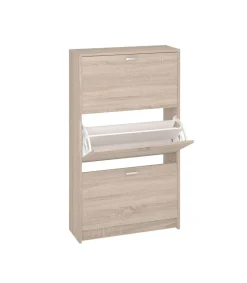 Mueble Zapatero Pili con 3 trampones en roble. 70 cm(ancho) 120 cm(altura) 25 cm(fondo)