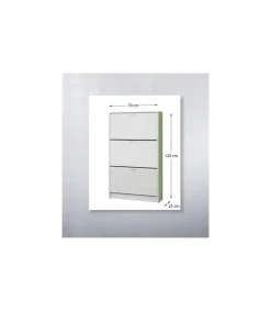 Mueble Zapatero Pili con 3 trampones en roble. 70 cm(ancho) 120 cm(altura) 25 cm(fondo)