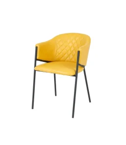 Pack 2 butacas Chuss tapizado en polipiel ocre, 79cm(alto) 51cm(ancho) 60cm(largo)