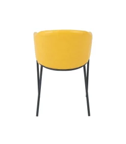Pack 2 butacas Chuss tapizado en polipiel ocre, 79cm(alto) 51cm(ancho) 60cm(largo)