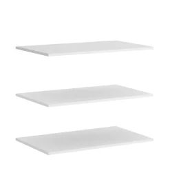 Pack de 3 estantes Laura acabado blanco. 1,6 cm(alto)87,4 cm(ancho)51 cm(fondo)