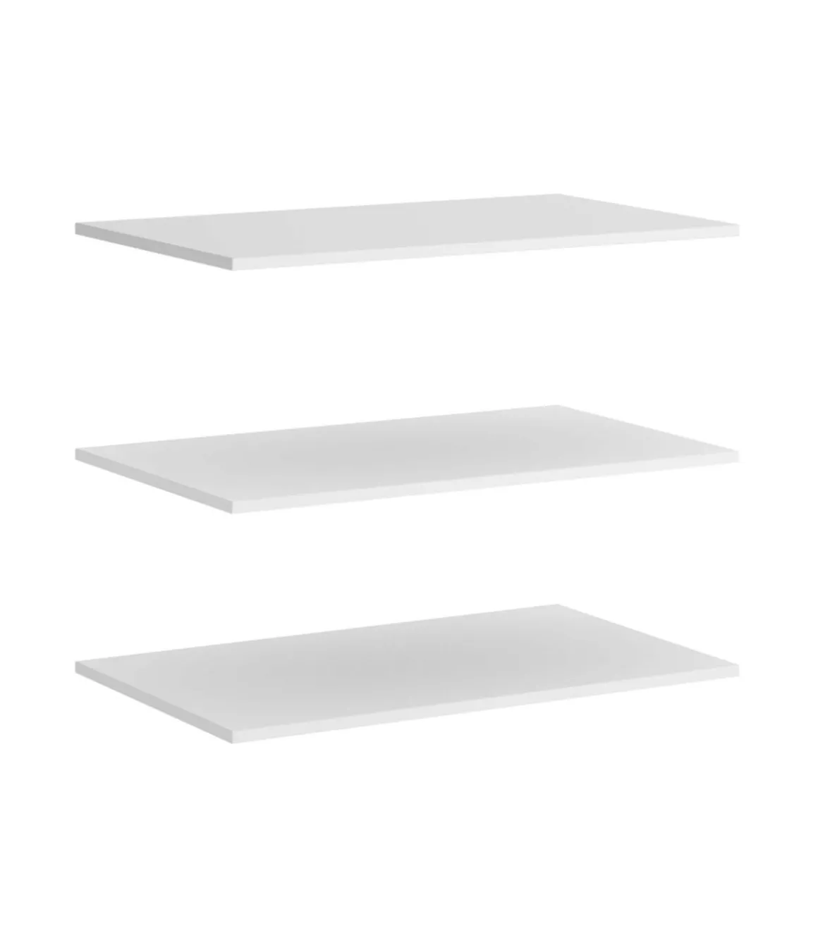 Pack de 3 estantes Laura acabado blanco. 1,6 cm(alto)87,4 cm(ancho)51 cm(fondo)