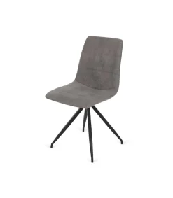 Pack de 4 sillas Alicante tapizadas en gris, 91 cm (alto) 46 cm (ancho) 51 cm (fondo)