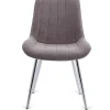 Pack de 4 sillas Altamira tapizadas en tejido gris. 61cm(ancho ) 87cm(altura) 52cm(fondo)