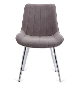 Pack de 4 sillas Altamira tapizadas en tejido gris. 61cm(ancho ) 87cm(altura) 52cm(fondo)