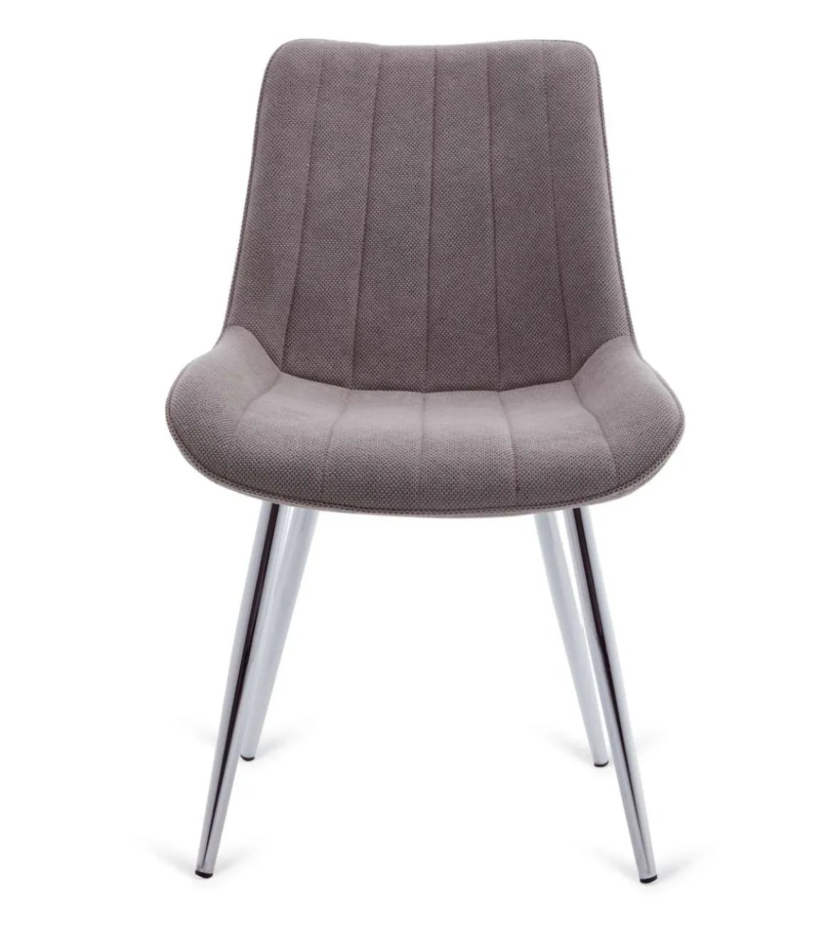 Pack de 4 sillas Altamira tapizadas en tejido gris. 61cm(ancho ) 87cm(altura) 52cm(fondo)
