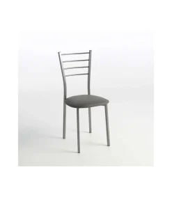 Pack de 2 sillas Berlin estructura gris tapizado gris, 90 cm(alto)38 cm(ancho)38 cm(largo)