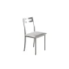 Pack de 4 sillas Clara acabado polipiel blanco, 41 x 47 x 86 cm (largo x alto x ancho)