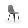 Pack de 4 sillas comedor Hall tapizado textil gris, 84cm(alto) 44,5cm(ancho) 54,5cm(largo)