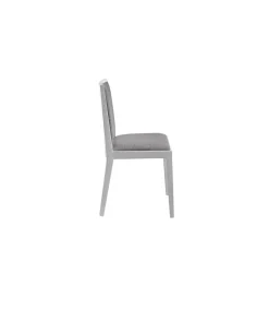 Pack de 2 sillas de comedor en tela gris Aina, 45 x 49 x 88/48 cm (largo x ancho x alto)