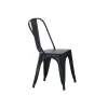 Pack de 4 sillas de comedor Tolix acabado negro, 45 x 45 x 85 cm (ancho x largo x alto)