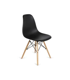 Pack de 4 Sillas Dereck en color negro, 42 cm(ancho) 81 cm(altura) 46 cm(fondo)