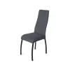 Pack de 4 sillas Dora tapizadas en tela gris oscuro. 107 cm (alto) 45 cm (ancho) 55 cm (fondo).