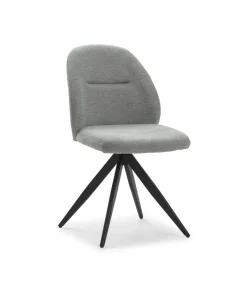 Pack de 2 sillas giratorias modelo Tamesis tapizado textil gris claro, 85cm(alto) 49.5cm(ancho) 60cm(largo)