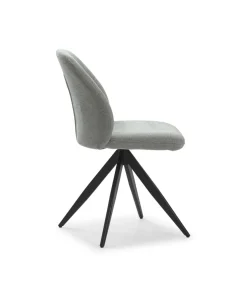 Pack de 2 sillas giratorias modelo Tamesis tapizado textil gris claro, 85cm(alto) 49.5cm(ancho) 60cm(largo)