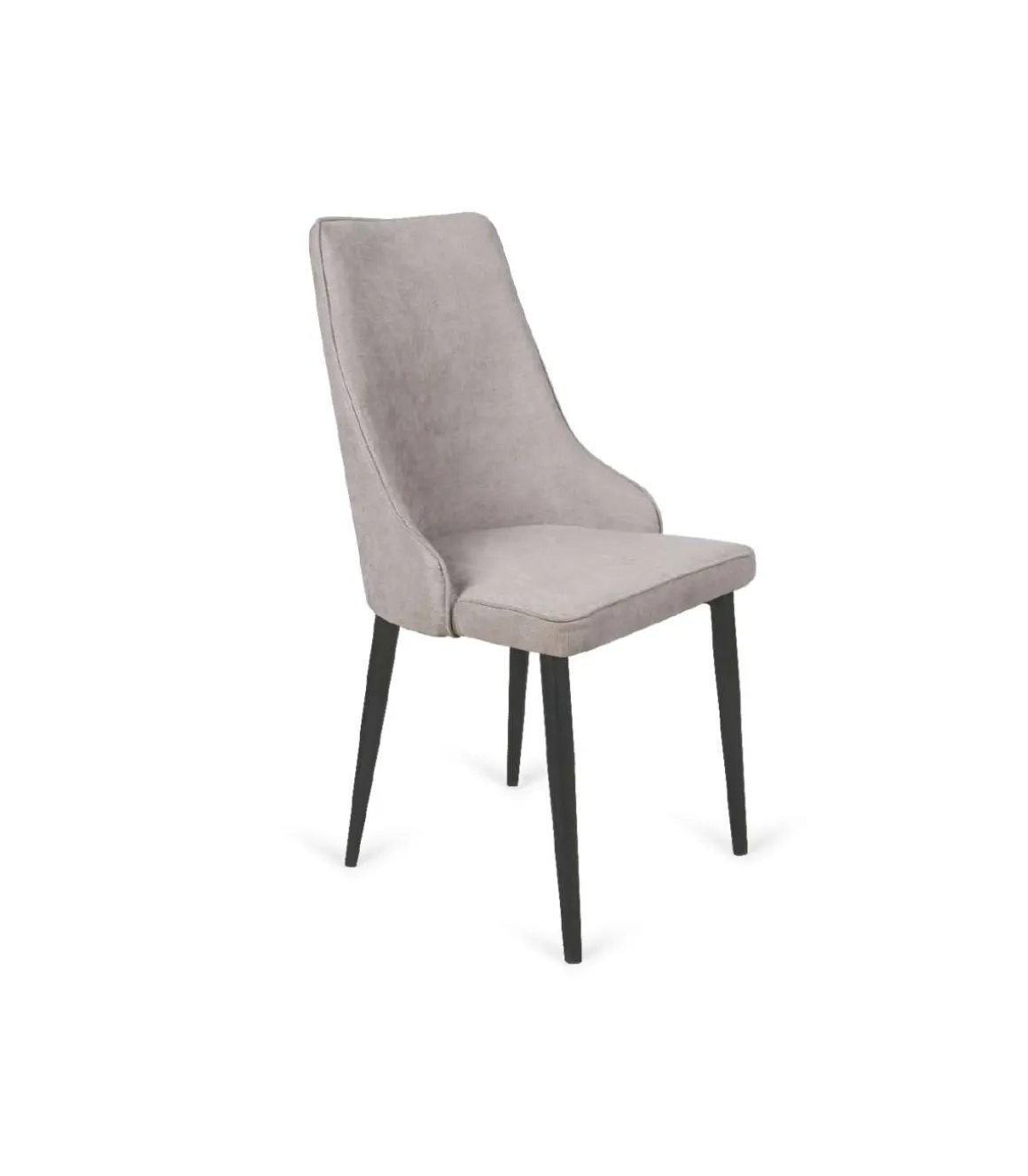 Pack de 4 sillas Imperial Beige con patas metálicas acabado negro 94 cm (alto) 48 cm (ancho) 57 cm (fondo)