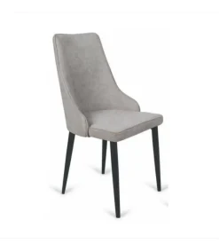 Pack de 4 sillas Imperial Beige con patas metálicas acabado negro 94 cm (alto) 48 cm (ancho) 57 cm (fondo)